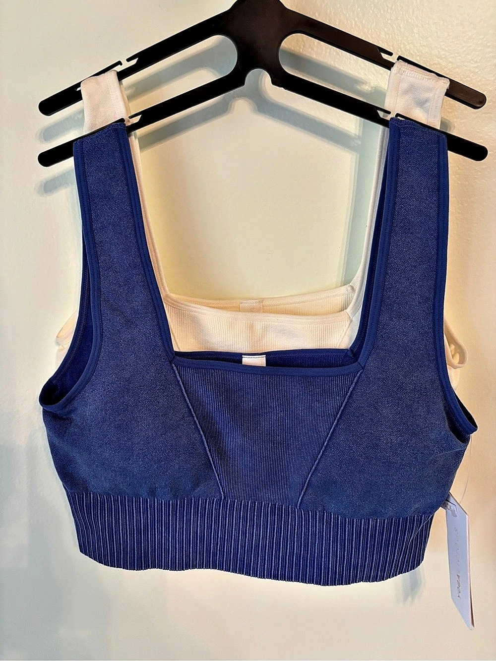 Yogalicious Stonewash Seamless Glow Glam Bra 2-Pack Seamless Sports Bras Blue &